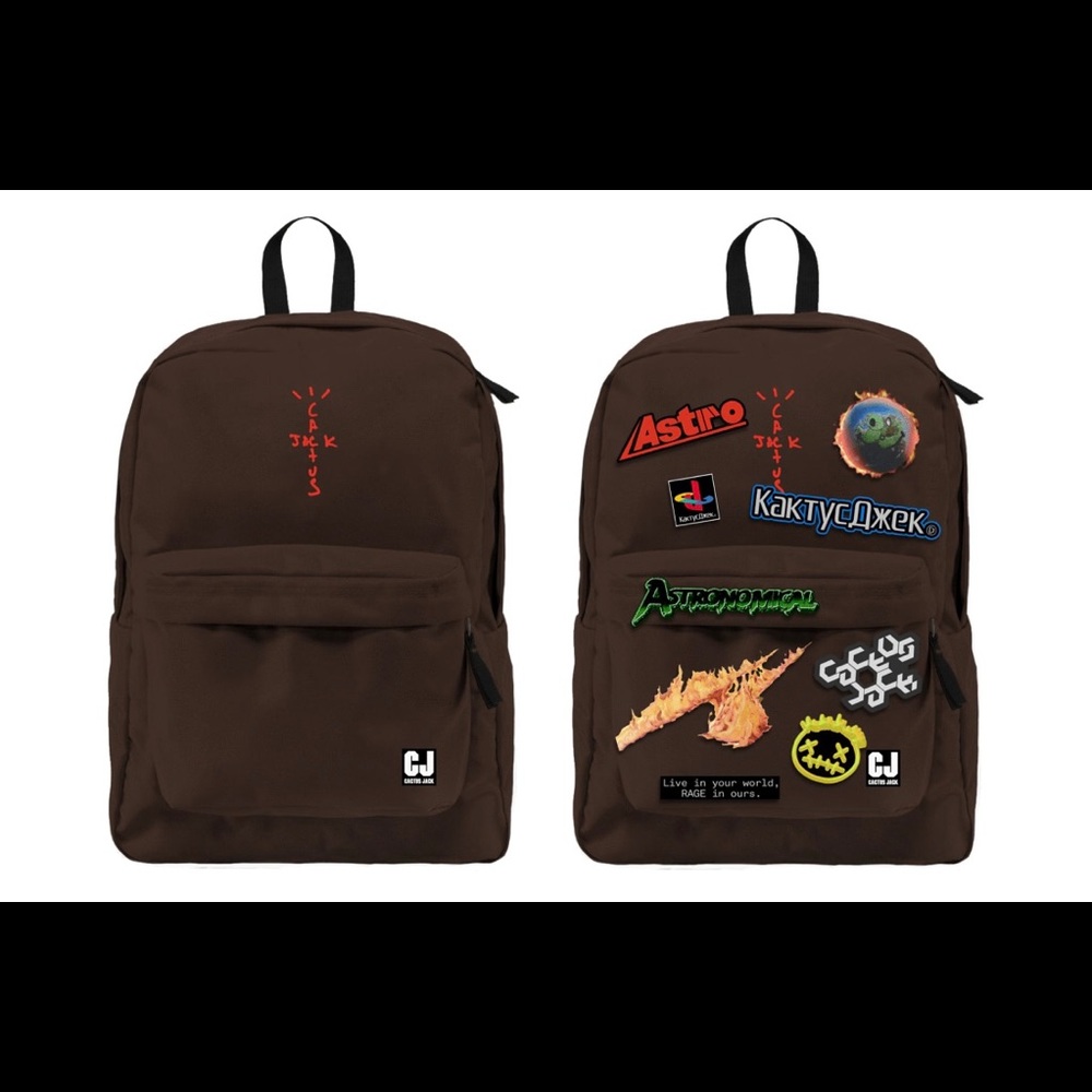 Travis Scott Backpack with Patch Set
